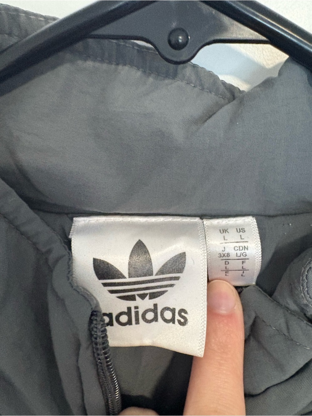 Adidas‎ Gray Lightweight Zip-Front Bomber Jacket Men’s Size Large - Picture 4 of 12